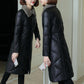 Women's Winter Korean Loose Quilted Coat Warm Padded Stand-collar Down Jacket Women's Solid Color Regular Down Jacket with Fur Collar