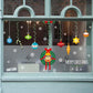 Double-sided Christmas ball ornaments glass window storefront removable wall stickers