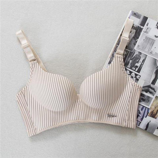 Gather Wireless Bralette Back Closed Seamless Underwear Lingerie Female Sexy with Push Up Bra