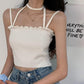 Women's Summer Short Bottoming Tops Large Size Solid Color Vest Female Backless Camisole Outerwear