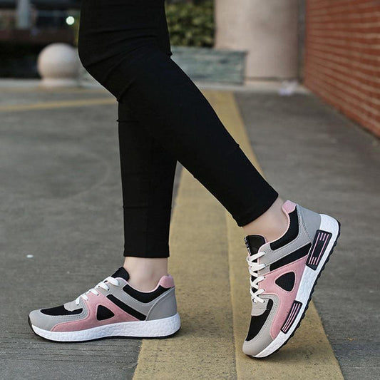 Autumn Women's Sneakers Casual Student Breathable Sneakers Flat Running Shoes