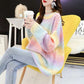 Autumn Sweet Knitted Top Rainbow Striped Pullover Sweater Oversized Loose Bottoming Shirt