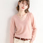 Wool V-neck Long-sleeved Sweater Autumn and Winter Fashion Sexy All-match Loose Blouse