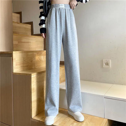 Sports Pants Women's Split Wide Legs High Waist Slimming Loose Straight Casual Pants Women's Wild Guard Pants Women