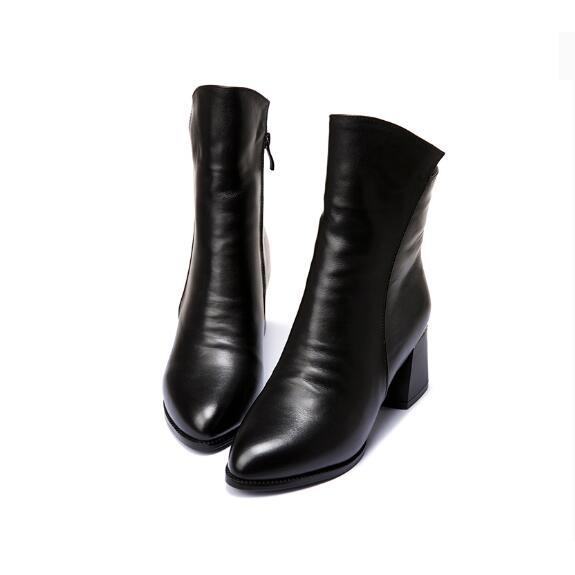 Autumn Winter Women's Shoes Ladies Booties Female Middle Boots Female Non-slip Martin Boots