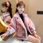 Girls Lamb Wool Coat Plus Velvet Thick Autumn and Winter Clothes Girl In Warm Top