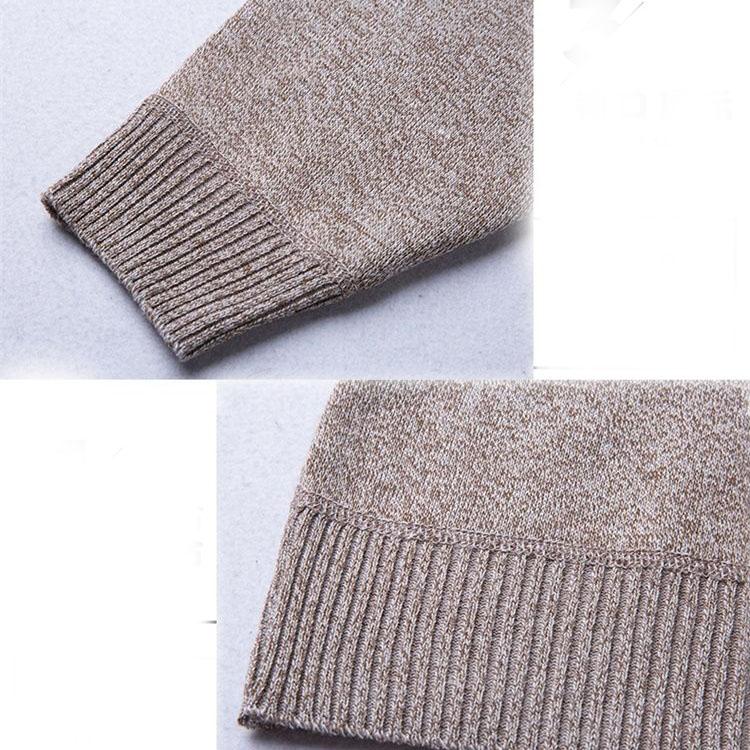 Winter Sweater Men's Zipper Half High Neck Knitted Sweater Men's Winter Thickening