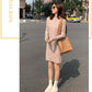 Mid-length Dress In Autumn and Winter Half High Neck Slim Fit Inner Sweater Fashion Solid Color Sweater Skirt