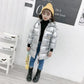 Girls' Warm and Windproof Down Jacket Mid-length Jacket White Duck Down Children's Wear