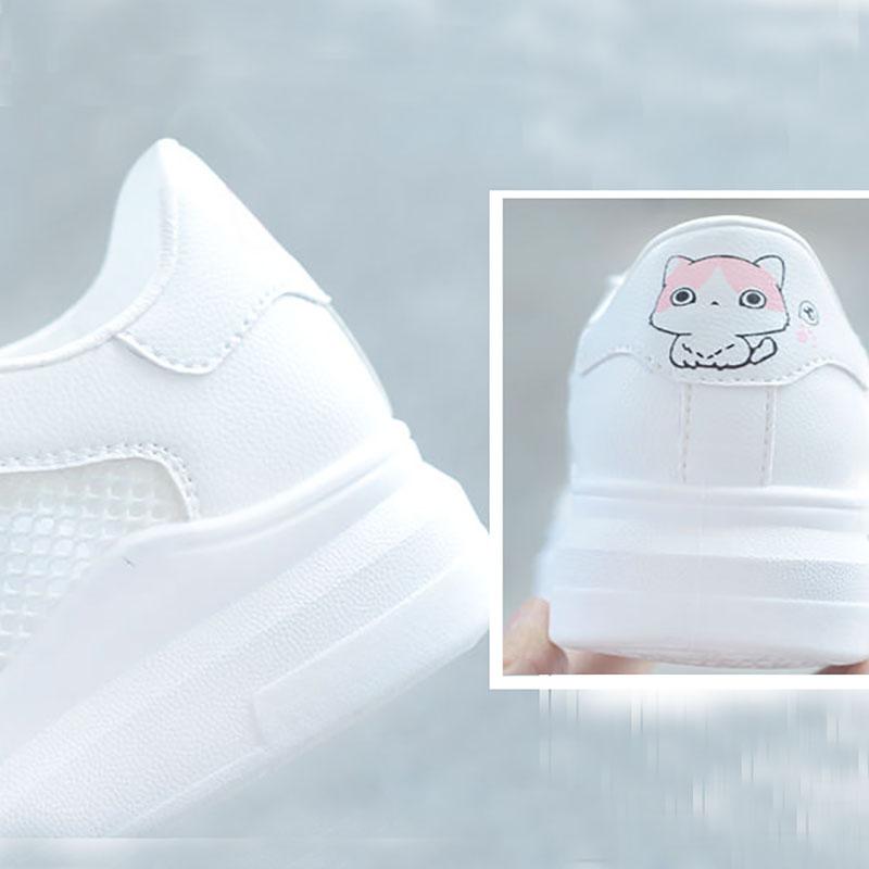 Summer Breathable White Shoes Female Hollow Sports Student Net Shoes Breathable Women
