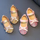Girls' Leather Shoes Spring and Autumn Non-slip Soft Sole Children's Single Shoes Baby Peas Shoes Crystal Girl Princess Shoes
