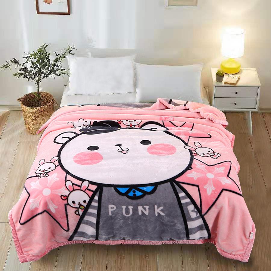 Double Thickening Plus Fleece Raschel Blanket Quilt Cover Blanket Coral Fleece Blanket Single Double Blanket Warmth Breathable and Soft