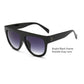 WTEMPO Ladies 2019 Vintage Sunglasses Woman Flat Top Mirror Sun Glasses Cat Eye Sunglasses