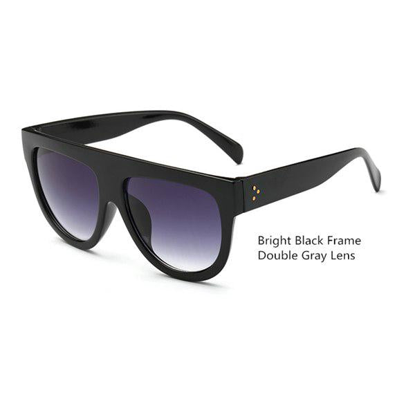 WTEMPO Ladies 2019 Vintage Sunglasses Woman Flat Top Mirror Sun Glasses Cat Eye Sunglasses