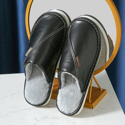 Autumn and Winter Pure Cotton Slippers Indoor Non-slip Soft-soled Shoes Warm Simple Plush Cotton Shoes