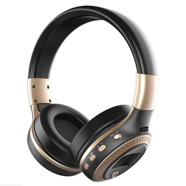 LED Display Wilress Headphones Bluetooth 5.0 Headset Stereo Noise Canceling Earphone with Microphone