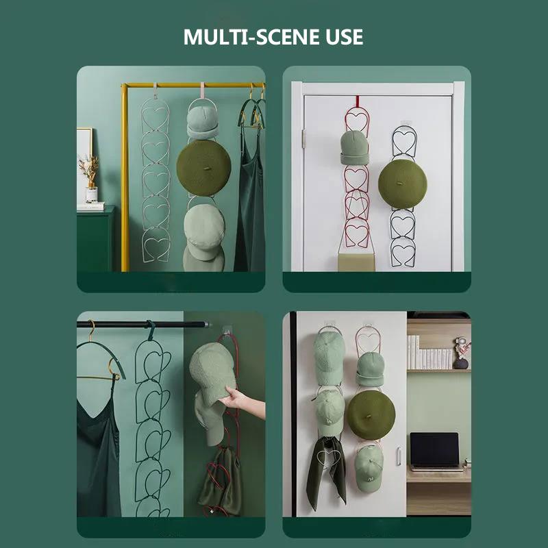 Hanging Hat Storage Rack Finishing Artifact Wardrobe Door Hat Rack Multi-layer Coat Hook Wall Hanging Towel Rack Clothes Rack