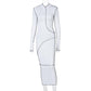 Ladies Fashion Warm Pullover Sweatshirt Dress Casual Long Sleeve Pullover Maxi Robes