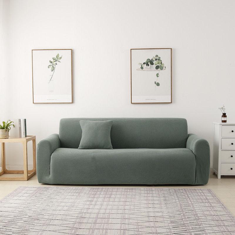 Monochrome Sofa Cover Corn velvet Anti-Slip Slipcover Solid simple Stretch Tight Couch Cover