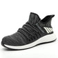 Men Safety Steel Toe Shoes Mens Air Mesh Puncture-Proof Boots Lightweight Breathable Work Sneakers