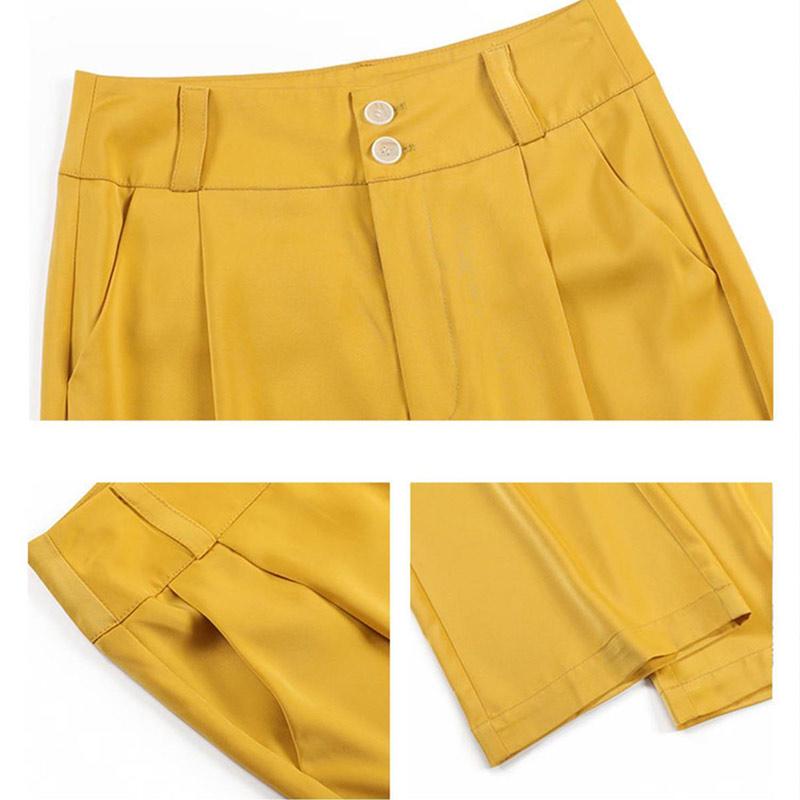 High Waist Ice Silk Straight-leg Pants Loose Wide-leg Pants Suit Pants Women's Summer Thin Silky Satin Wide-leg Pants