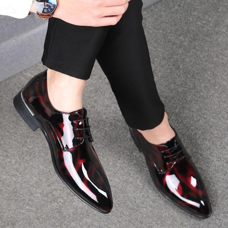 Men's Formal Leather Shoes Business Casual Shoes Pointed Toe Oversize Men's Shoes
