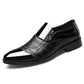 Men's Leather Shoes Business Zipper Stitching Dress Shoes Casual Youth Slip-on Leather Shoes Wedding All-match Shoes Breathable and Wear-resistant