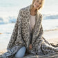 Woolen Blankets Children's Knitted Leopard Blankets Plus Fleece Throw Blankets for Kids Adult