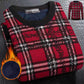 WTEMPO Winter Men Pullover Cashmere Padded Warm Shirt Graffiti Print Shirt Soft and Comfortable Pullover