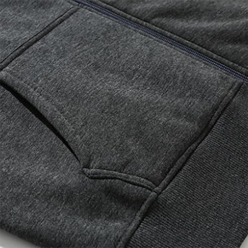 Autumn and Winter Sweatshirts Plus Fat Plus Size Plus Velvet Thick Men's Sweater Pure Cotton Hooded Zipper Fat Sweater