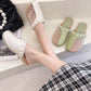 Summer Net Yarn Breathable Baotou Pedal Slippers Fairy Style Wild Stitching Sandals and Slippers Women
