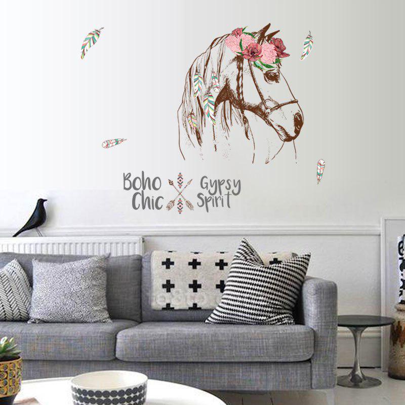 [Wall sticker ]Cartoon Horse Head Wall Decoration Art Decals For Kids Rooms Nursery Children 'S Wall