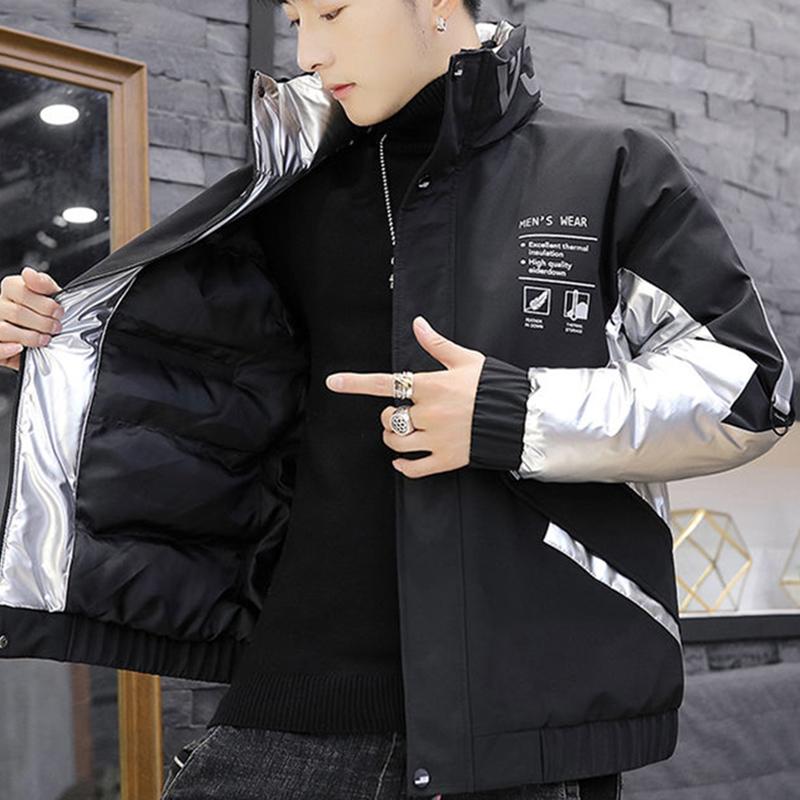 Men's Down Jacket Youth Thicken Warm Winter Korean Version of The Trend of Large Size Stand Collar Short