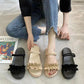 Sponge Cake Platform Sandals Female Fairy Style Summer Student Flat Roman Net Red Sandals