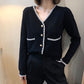 Autumn/Winter Knitted Jacket Cardigan Large Size Fashion Sweater Fashion Simple Female Top