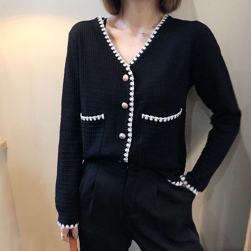 Autumn/Winter Knitted Jacket Cardigan Large Size Fashion Sweater Fashion Simple Female Top