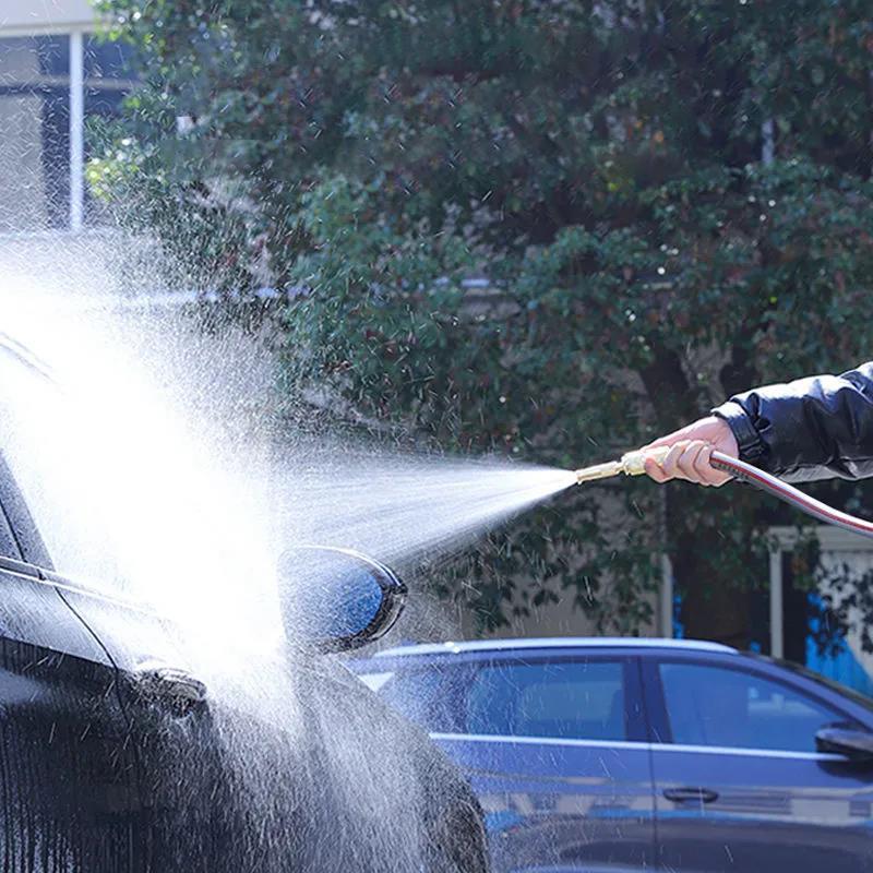 Brass High Pressure Water Gun Set 5/10/15/20m Adjustable Car Wash Gun Watering Garden Tools Cleaning Tools