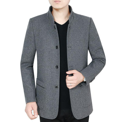 Men's Jacket Business gentleman jacket Winter Fashion Handsome Gentleman Plus Velvet Padded Jacket