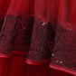 SHINA Girls Fashion Princess Dress Children Splicing of Sequins Sleeveless Wedding Events Clothing