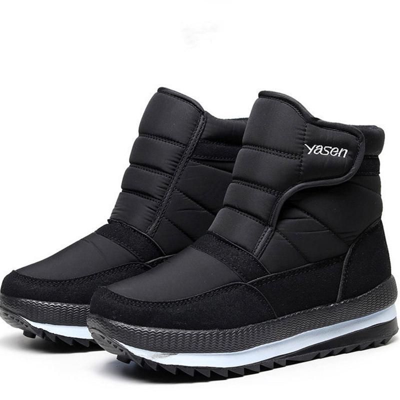 Winter Padded Snow Boots Women's High-top Cotton Shoes Mother Shoes Waterproof Short Boots Ladies Footwear