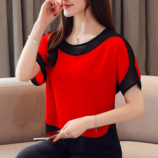 Ummer Batwing Sleeve Plus Size Chiffon Blouse Women Shirts Womens Tops and Blouses