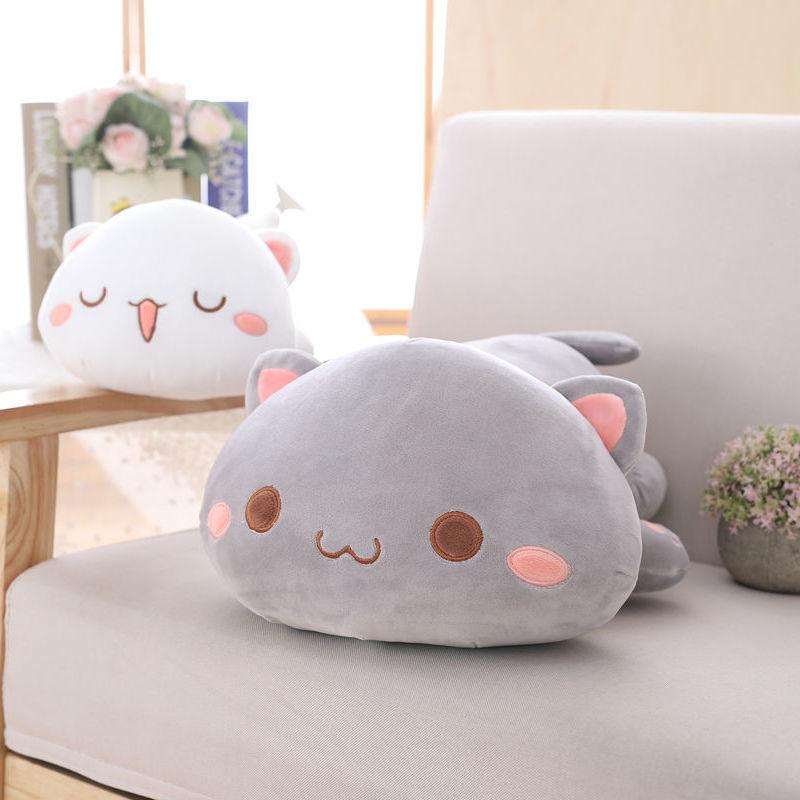 Lovely Lying Cat Animal Doll Soft Plush Stuffed Back Pillow Cushion Cute Kids Plush Toy Gift