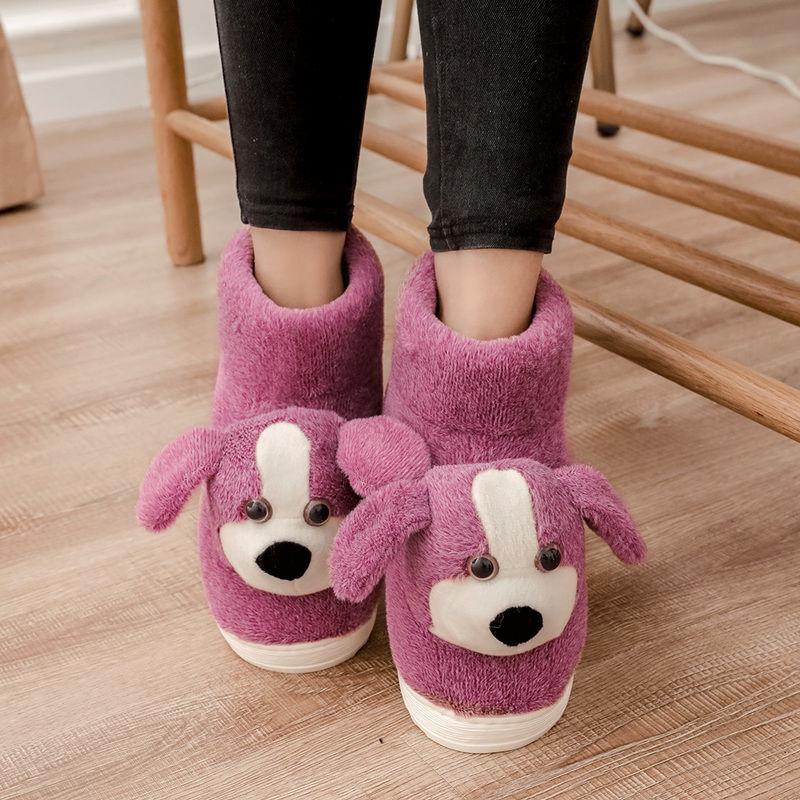 Winter Cotton Slippers Bag Plush Home Lovers Thick-soled Indoor Warm Wool Slippers
