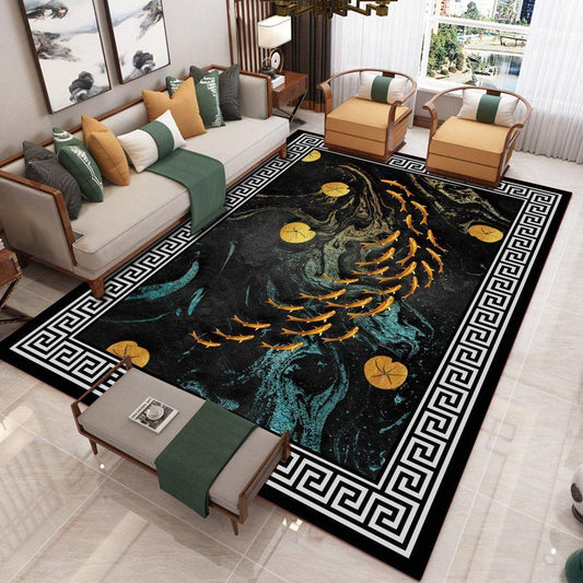 Chinese Style Carpet Living Room Home Non-slip Chinese Style Bedroom Bedside Room Floor Mat Coffee Table Blanket