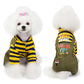 Puppy Dog Cat Clothes Winter Clothing Warm Four-legged Clothing Pet Autumn and Winter Thickening Cotton Coat Striped Overalls Jacket Pet Outwear