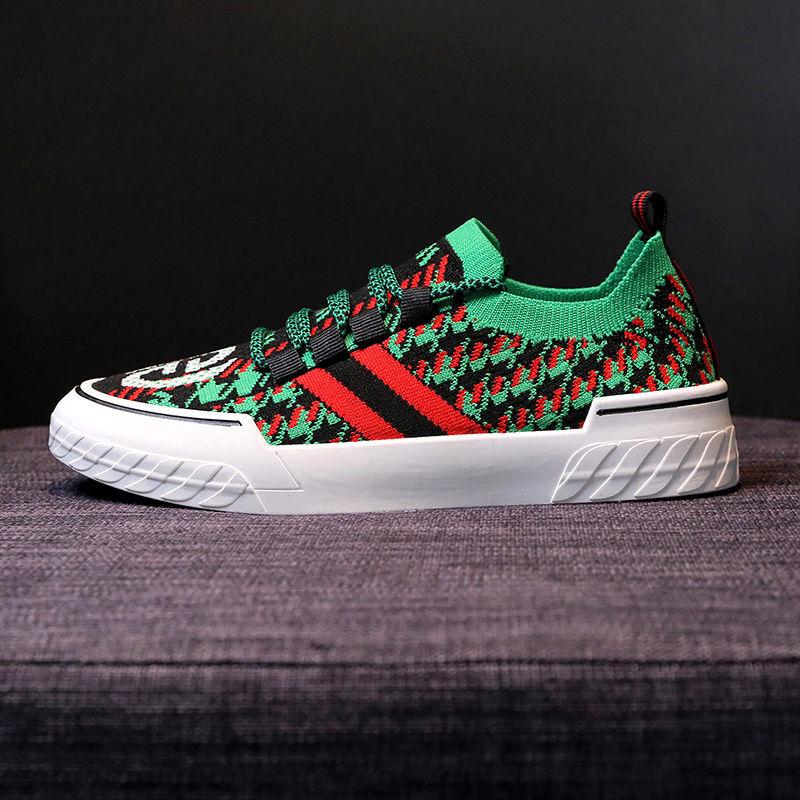 Net Shoes Women Spring  Summer Breathable All-match One-step Soft-soled Fly Woven Mesh Lazy Sneakers