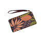 Women Clutches Printing Canvas Bag Portable Handbag Multi-Layer Wallets with Coin Pocket Zipper Purse