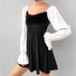 Women's Dress Autumn Korean Fleece Stitching Princess Skirt Ins Tide Clothing Ladies Girls Dress