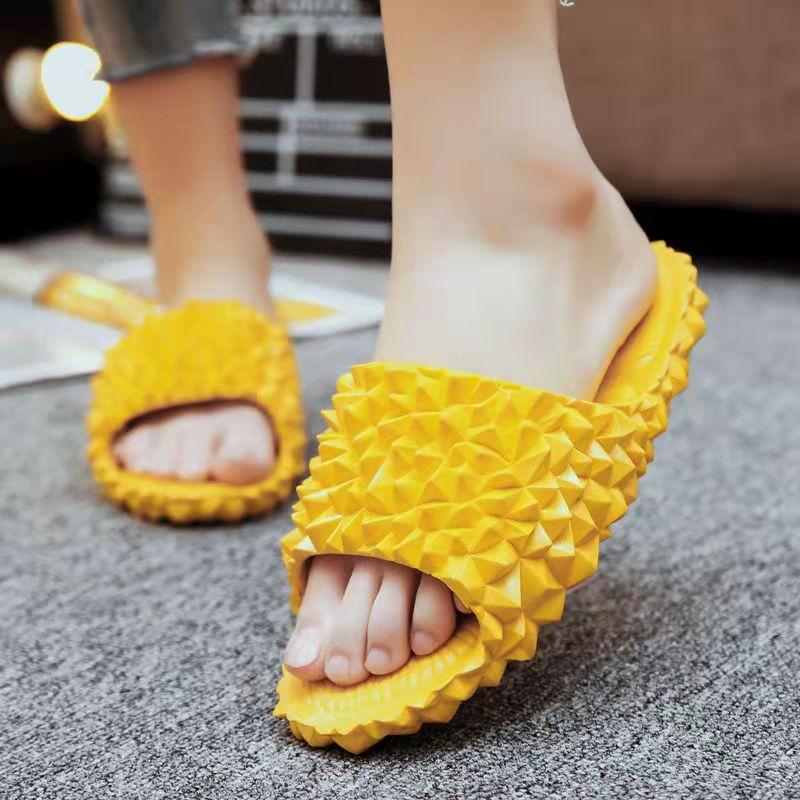 Unisex Durian Home Slippers Bathroom Shoes Summer Casual Shoes Women's Sandals and Slippers Beach Shoes Soft-soled Sandals and Slippers