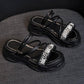 Two Wear Sandals Women's All-match Thick Bottom Heightening Light and Comfortable Outer Wear Sandals and Slippers Pearl Decoration